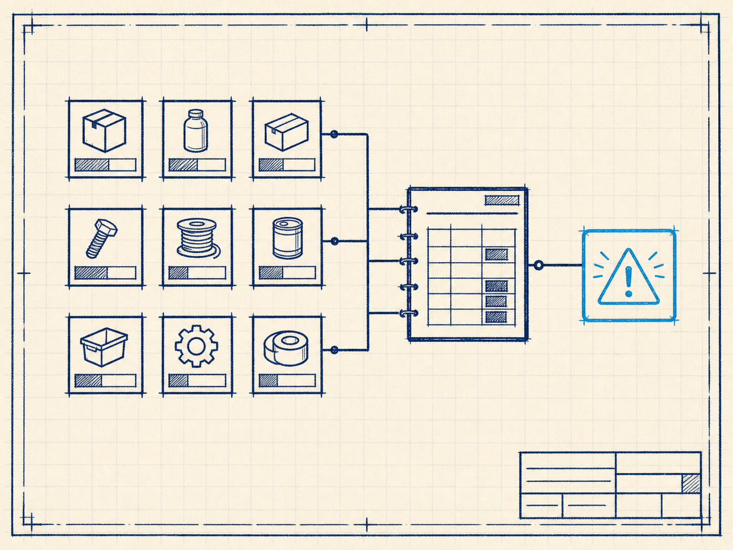 Inventory tracker blueprint concept